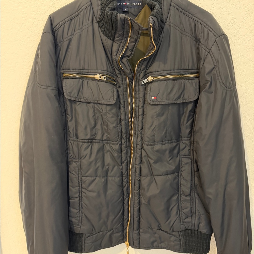 Tommy Hilfiger Men's Charcoal Bomber Jacket